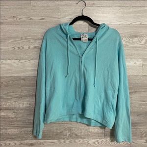 Vintage Lilly Pulitzer Blue Zip Cashmere Hoodie- L
